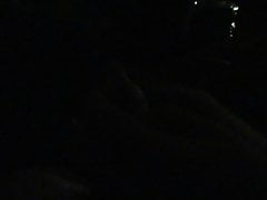 Stranger handjob my cock on car parking with condom
