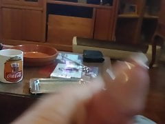 Wanking in a condom