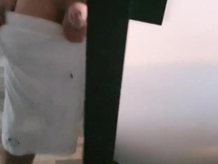 Youngster displays trouser snake then spunks a large fountain