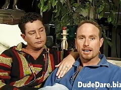 Gay couple bang hardcore after a deep interview