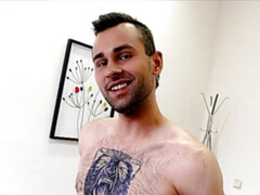 Dude with a really ugly tattoo earns a huge facial