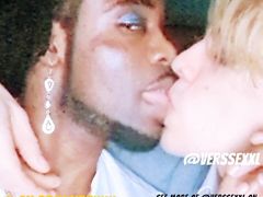 Erotic Interracial Kissing in Public Theater