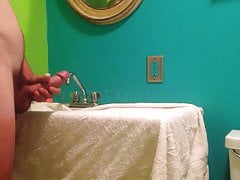 Quick load in a cafe bathroom