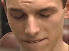 Jock fucks twink bareback from behind