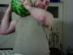 Strong bear pounds, bear jerks off, impressive muscles