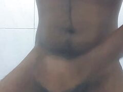 Playing with my cock and cumming on my hands all over messy