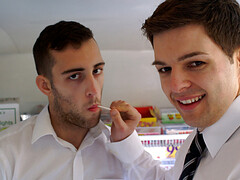 Office co-workers fuck in the ass after a nice cam teaser