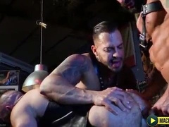 MachoFactory: Gang Of Fugitives Get Caught In A Wild No condom Fetish Soiree