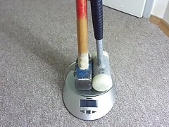 exercising with ball-stretching weight