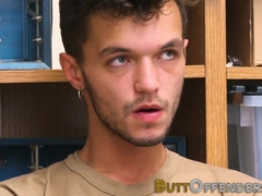 Shoplifter pops and gets facial cumshot