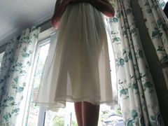I just love the feel of sexy soft nylon in the morning