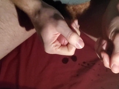 Stamina getting off and taunting my rigid penis to mammary cum shot