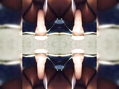 Black CD Flopping On White Cock