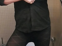 stripping and showing my bra and bulge with hint of panties