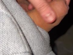 Masturbating and cumming on public bench