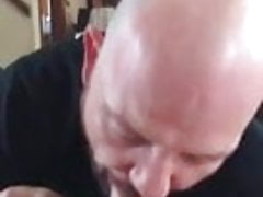 Quick DEEPTHROAT-SWALLOW of Hot Otter by Bald Bearded Daddy