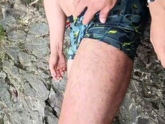 Grandpa and his buddies get down outdoors in a wild gay bareback scene