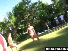 Watch these frat guys and their hard cocks get frisky in nature with a frat stick