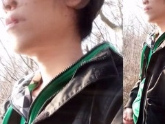 Jon Arteen tries to warm up his cute little twink endowment on a chilly winter day