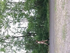 Walking naked outdoor