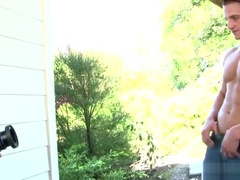 Cut stud cumsprayed after sucking