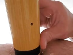 Big dildo prostate precum with pee