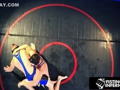 Hunk Wrestler Pinned N Facefucked - Devin Franco And Shane Cook