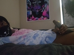 Black lad ejaculates after class