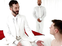 Bald man and a tall master are double-teaming Ethan Tate