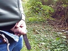 Chubbear Cumshot outdoor Playing after Shave Nature Area Just alone