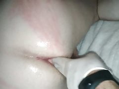 First fingering a pussy-hole, after fucking it