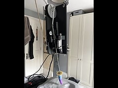 Sucking and milking machine combination