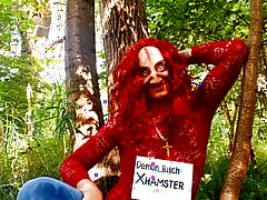 Horny demon bitch in the forest