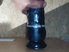 Me Fucking my ass with my Favorite huge black Dildo!