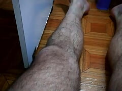 Hairy cumming with a big dick