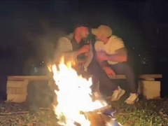 FAT MAN ROD SMASHES CAMPING FRIEND AROUND THE CAMPFIELD.