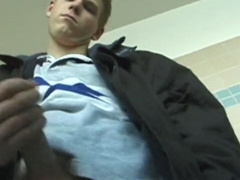 Christian Beats Off In Toilet