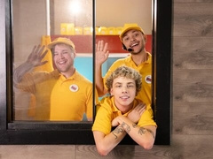 Drive-thru workers Vincent Revero and Nico Scooby fuck