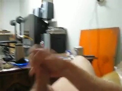 hot guy wanking moaning with cumshot!