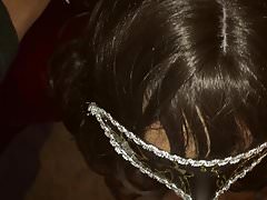 Crossdresser slut sucking black cock POV