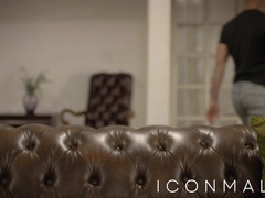 My stepdad unwraps in front of me and he has a highly thick salami