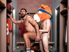 Mascot cock slides inside that tight damn asshole