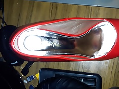 Me cuming in my red high heel shoes