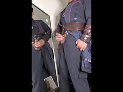 Cock stroking and anal play in the Mirror
