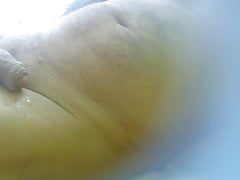 Pissing on the beach