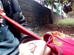 Masturbation and semen in the park