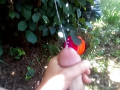 Jerk and cum outside in Balaton 2017.