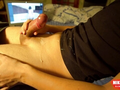 Oiled cock and camgirl cumshot