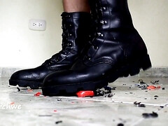 Destroying some cars with my boots