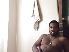 Brunette Vergon in hot house talented young man